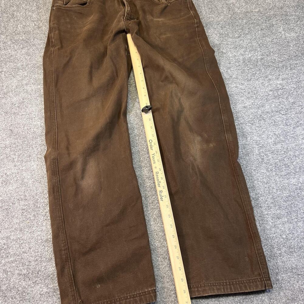 Duluth Trading Co Pants Mens 34x34 Brown Canvas Khakis Relaxed Fit Workwear - Picture 8 of 12